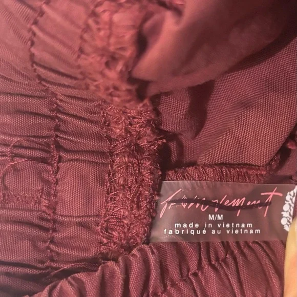 FP Movement In A Cinch Shorts M – Maroon Cargo Drawstring Pockets - Picture 2 of 9